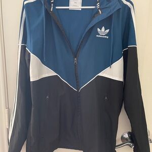 Adidas Skateboarding Blue and Black Windbreaker Jacket